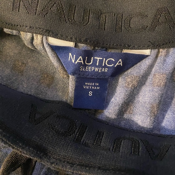 Nautica Men's Navy Checkered Pajama Pants - Picture 2 of 2